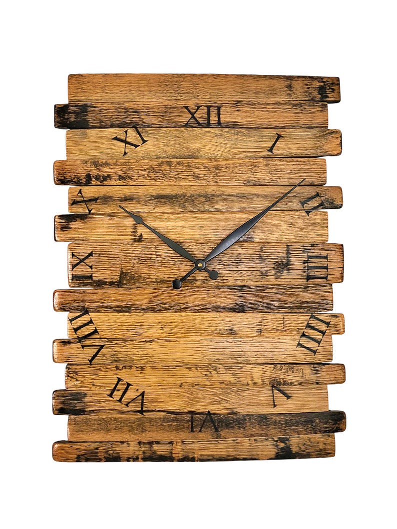 Distillery Clock Whiskey Barrel Clock Bourbon Barrel Clocks Kentucky Oak Cask Decor ...