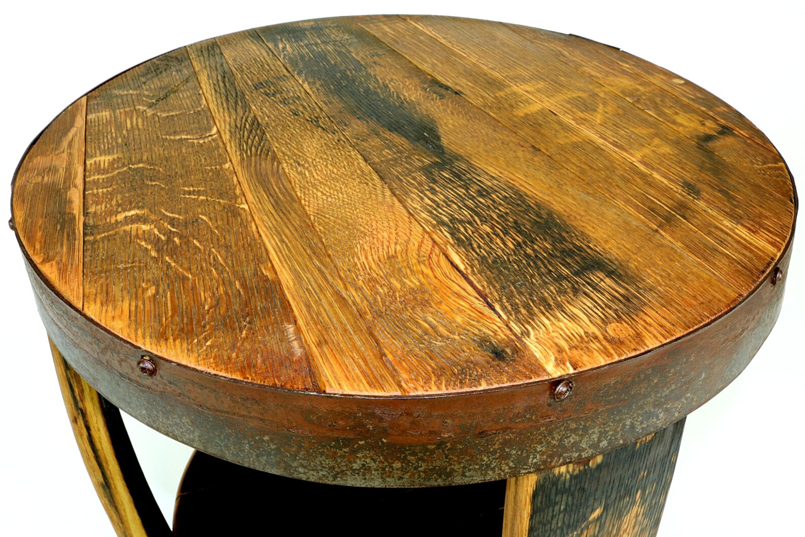 Whiskey Barrel Side Table Barrel End Tables Etsy