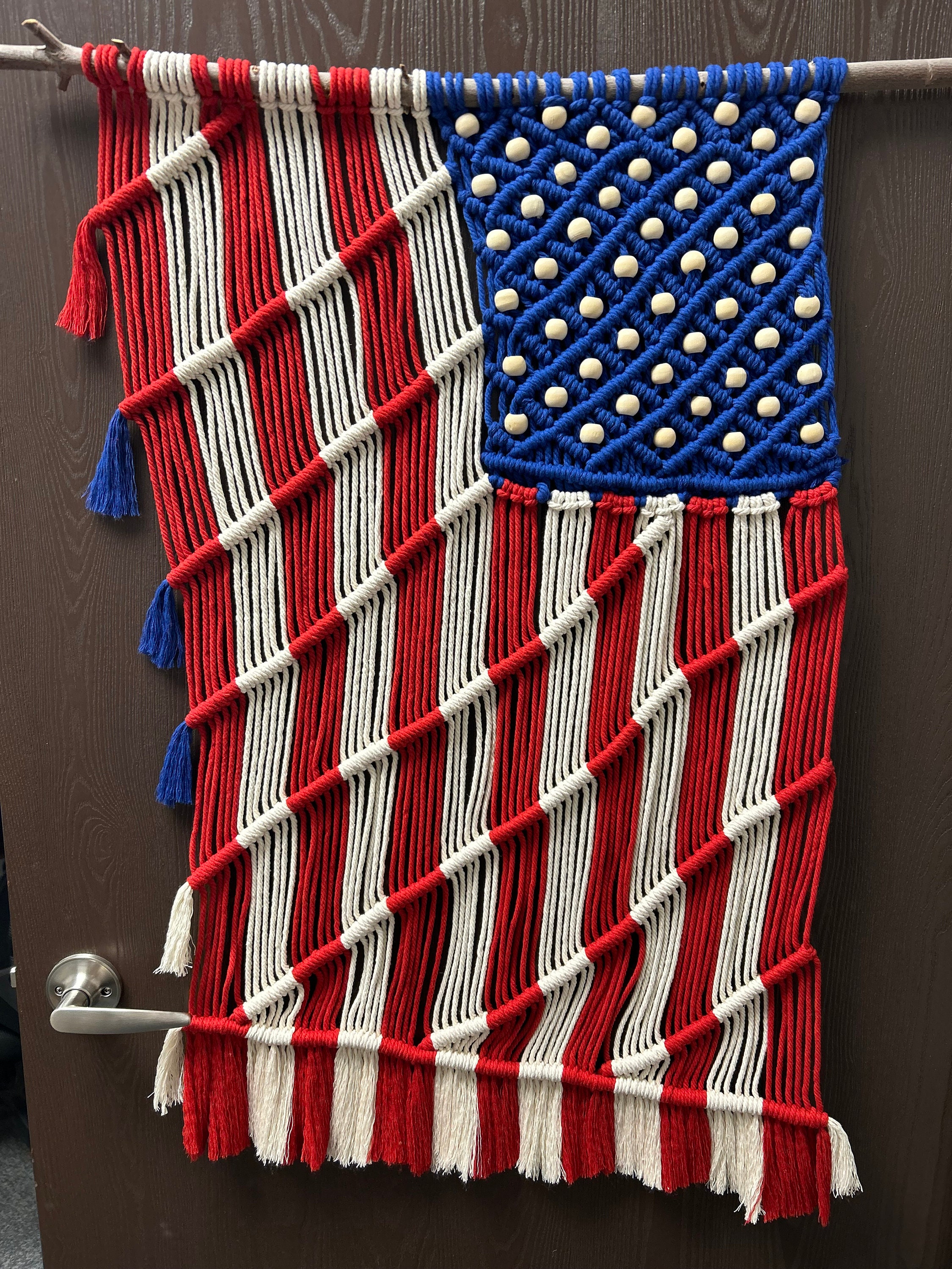 Macrame American Flag Etsy