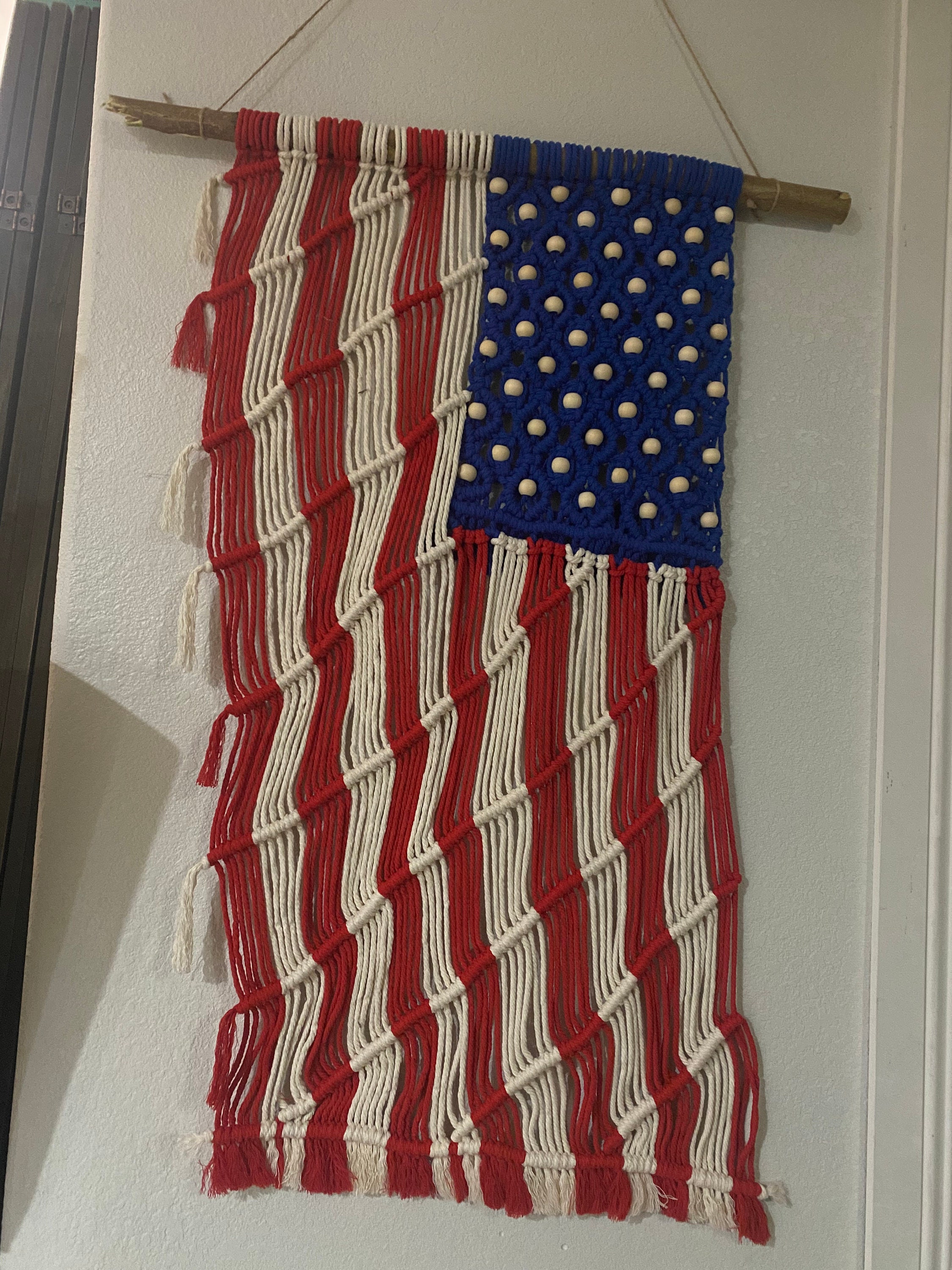 Macrame American Flag Etsy