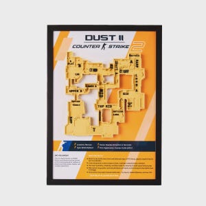 Dust 2 3D Map Plaque: Counter-Strike 2 (CS2) Home Decor