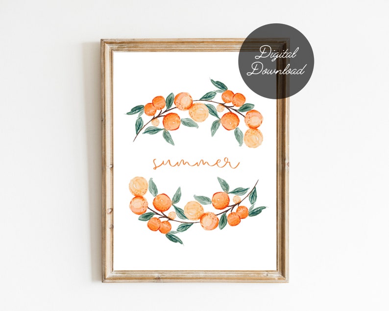 Summer Printable Sign Digital Download Print 8x10 Summer Farmhouse ...