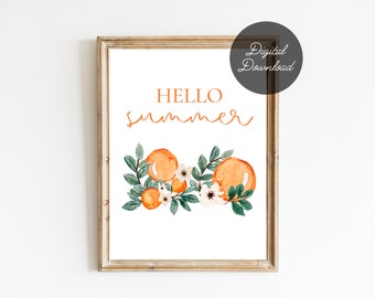 Summer Printable Sign | Digital Download Print | 8x10 Summer Farmhouse Printable