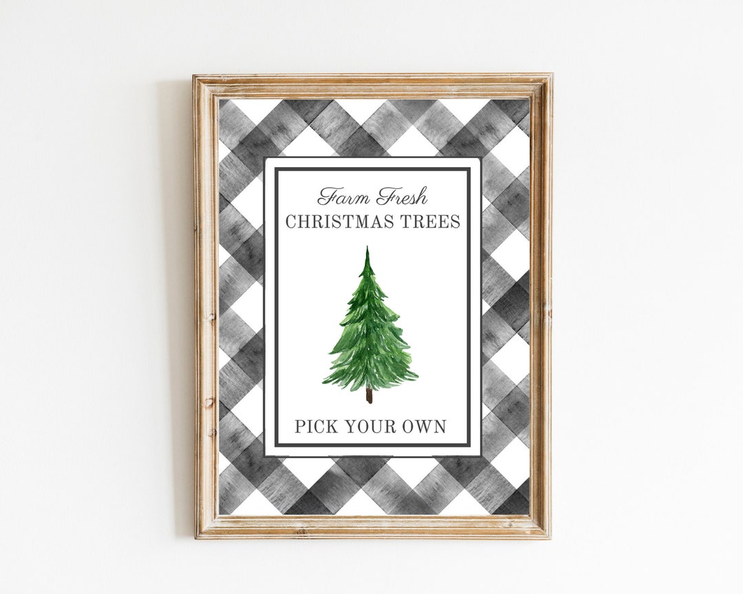 Farm Fresh Christmas Tree Printable Sign Digital Download - Etsy Australia