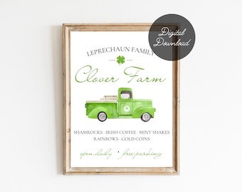 St. Patrick's Day Printable Sign | Digital Download Leprechaun Print | 8x10 Farmhouse Printable