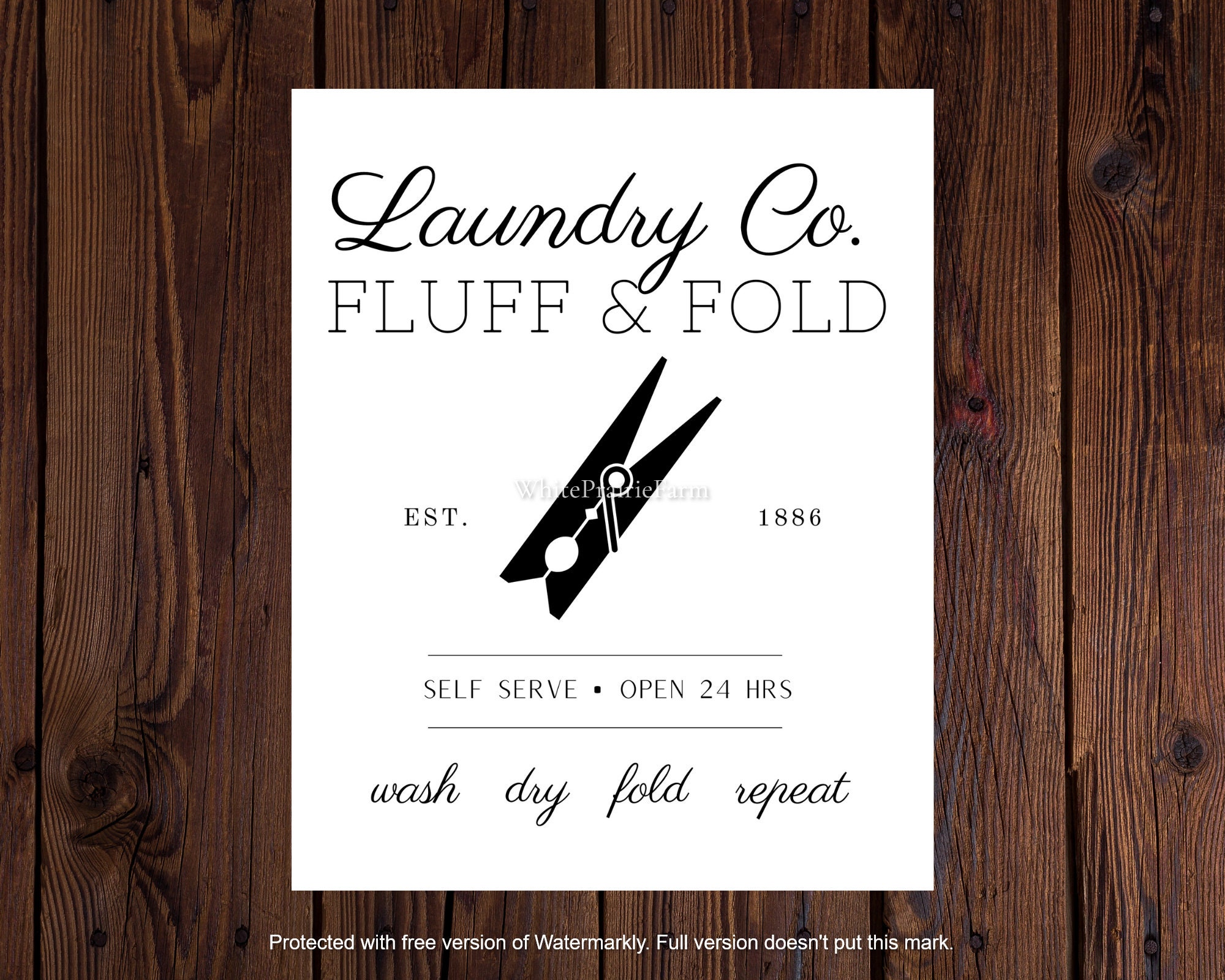 Fluff Sign Fluff & Fold Laundry Printable Sign Digital Download Print Farmhouse ...