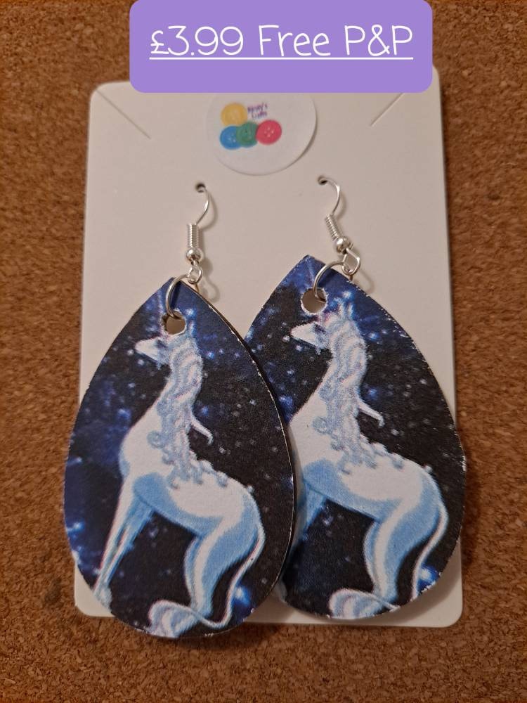 Eco Friendly Last Unicorn Earrings in Many Different Designs