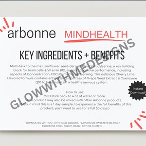 Arbonne | GeestGezondheid | Voorbeeldkaarten | Direct downloaden | Digitaal bestand | Afdrukbaar | Downloaden en afdrukken | Gloed met mij