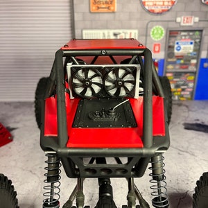 1/10 pennen capra radiator, brandblusser en motorkap