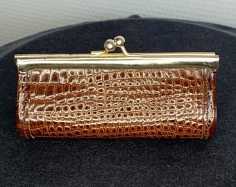 Vintage coin purse//imitation crocodile purse