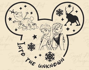 Magical SVG, Frozen Elsa and Anna SVG, Into The Unknown, Customize Gift Svg, Vinyl Cut File, Svg, Pdf, Jpg, Png, Ai Printable Design File