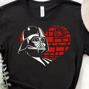 ダート・ベイダーとデス・スターのハート SVG、スター・ウォーズ SVG、ギフトのカスタマイズ SVG、ビニールカット ファイル、SVG、PDF、PNG、AI 印刷可能なデザイン ファイル