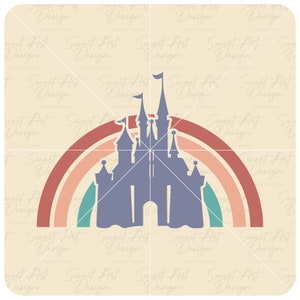 Retro Style Magical Kingdom SVG, Vintage Retro Mouse SVG, Family Vacation SVG, Customize Gift Svg, Vinyl Cut File, Pdf, Png, Printable File