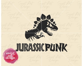 Jurassic Punk SVG, T-Rex con Punk SVG, Viaje familiar SVG, Vacaciones familiares svg, Personalizar regalo svg, Archivo de corte de vinilo, Archivo de diseño imprimible svg