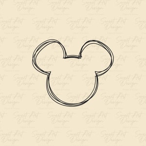 Mouse Outline SVG: Family Vacation Design (Digital Files)