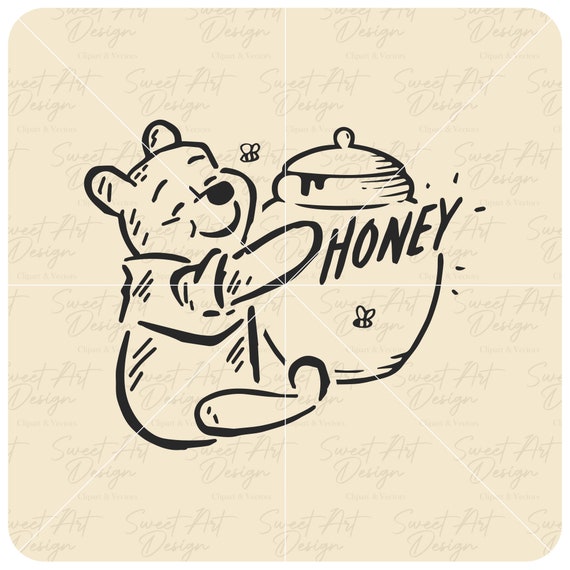 Winnie the Pooh With Honey Hunny Pot SVG Family Trip New SVG Etsy UK