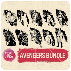 Avengers Hero SVG, Avengers Bundle SVG, Super Heroes SVG, Ironman Spiderman Svg Customize Gift Svg, Vinyl Cut File, Svg Png Printable Design