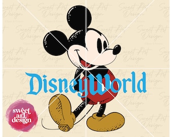 DisneyWorld SVG colorido, personalizar viaje familiar SVG, ratón retro de Disneyworld PNG, personalizar regalo Svg, archivo de corte de vinilo, PNG, archivo de diseño