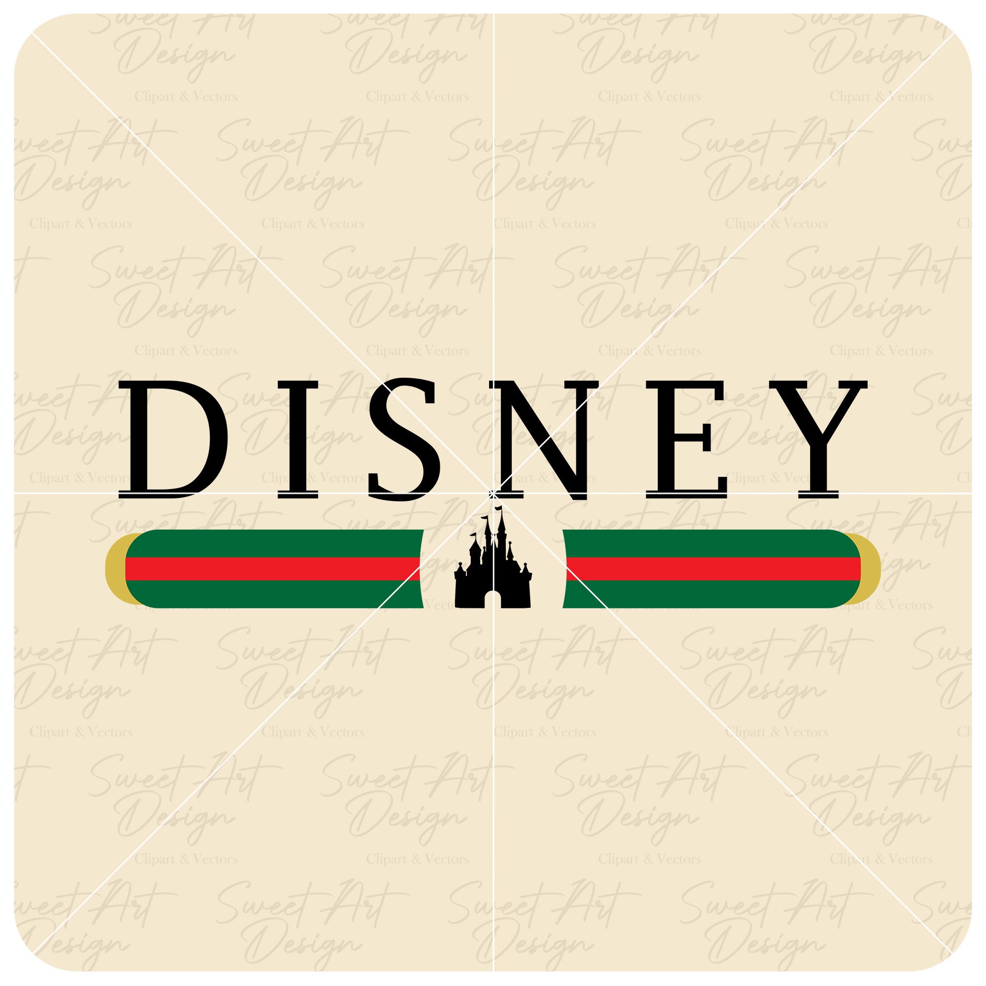 Gucci & Disney Inspired printable graphic art Minnie Mouse SVG