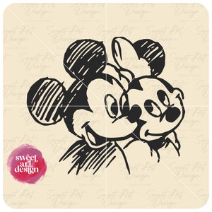 Minnie Mouse Sketch Version SVG, Family Trip Vacation SVG, Customize Gift Svg, Vinyl Cut File, Svg, Pdf, Jpg, Png, Ai Printable Design File