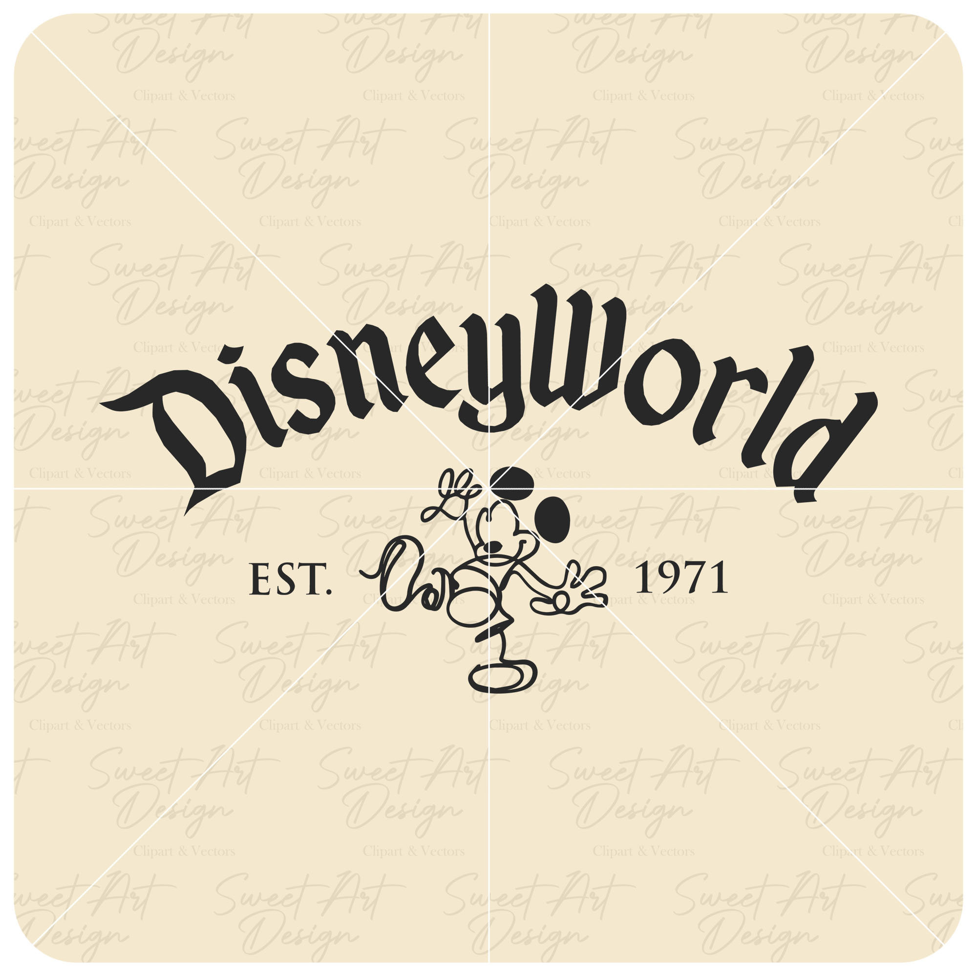 DisneyWorld 1971 Text SVG, Customize Family Trip SVG, Mouse SVG, Customize Gift Svg, Vinyl Cut File, Pdf, Png, Printable Design File