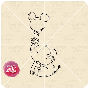 Dumbo With Mouse Ears Balloon SVG, Magical and Fabulous SVG, Trip SVG, Customize Gift Svg, Vinyl Cut File, Svg, Pdf, Png, Ai Design Files