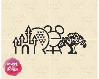 50th Anniversary Theme Park SVG, Magical SVG, Castle, Trip SVG, Customize Gift Svg, Vinyl Cut File, Pdf, Jpg, Png, Ai Printable Design File