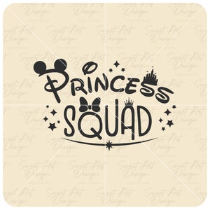 Minniee Mouse Princess Squad Girl SVG, Magical SVG, Trip SVG, Customize Gift Svg, Vinyl Cut File, Svg, Pdf, Jpg, Png Printable Design Files