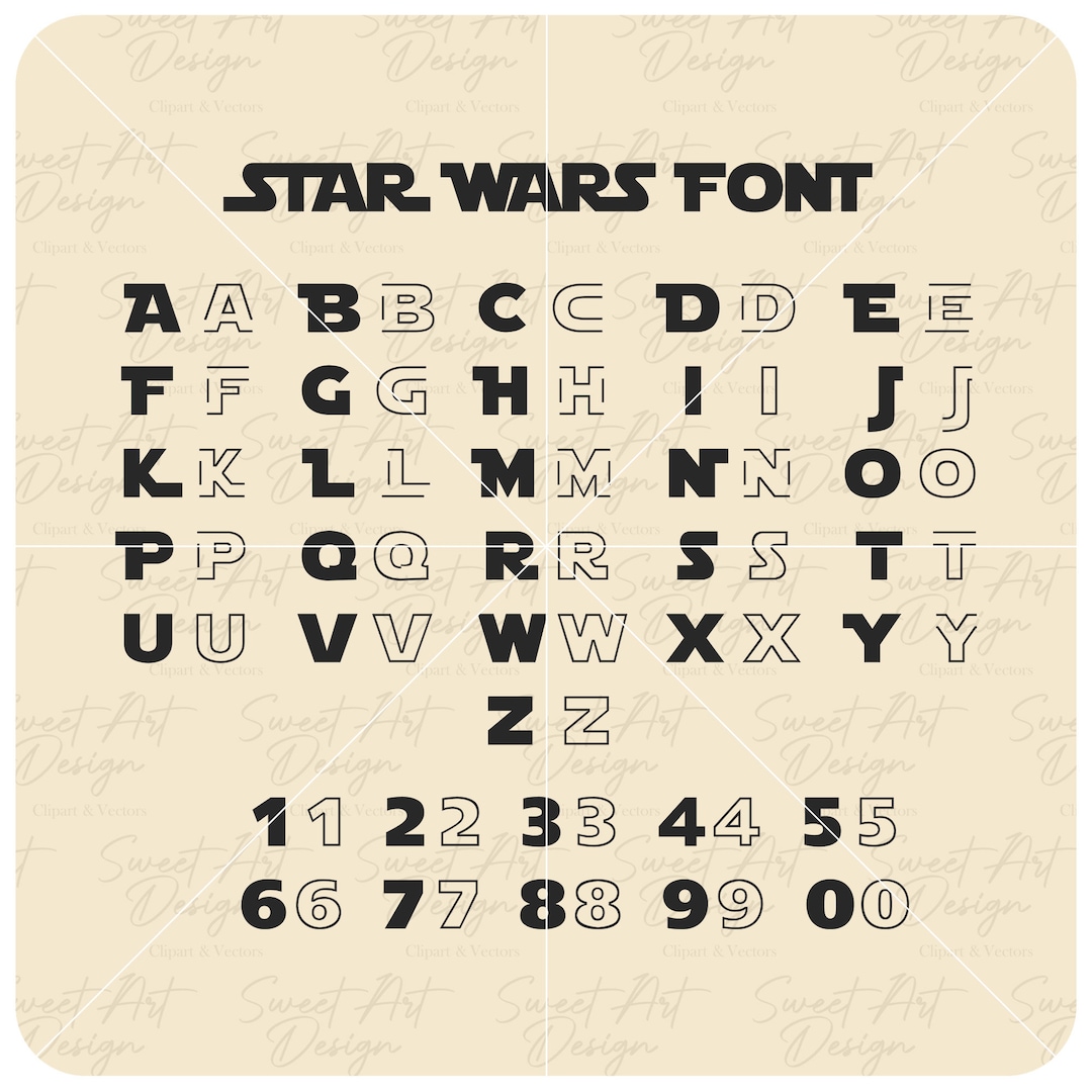 Star Wars Alphabet Svg Star Wars Font Svg Star Wars Letters Svg | The ...
