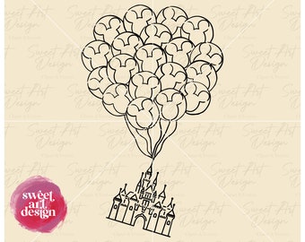 Adventure Is Out There SVG, Up The Movie SVG, Ballons Castle SVG, Customize Gift Svg, Vinyl Cut File, Svg, Pdf, Jpg Printable Design File