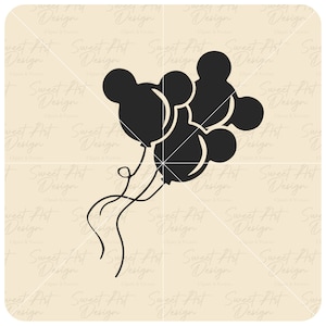 Three Mouse Balloons SVG Mouse SVG, Family Vacation SVG, Customize Gift Svg, Vinyl Cut File, Svg, Pdf, Jpg, Png, Ai Printable Design Files