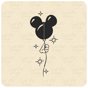 Mouse Hand and Balloon SVG, Mouse Balloon, Family Trip SVG, Customize Gift Svg, Vinyl Cut File, Svg, Pdf, Jpg, Png, Ai Printable Design File
