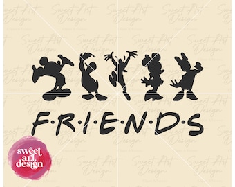Cartoon Friends SVG: Magical Family Trip Design (Digital File)