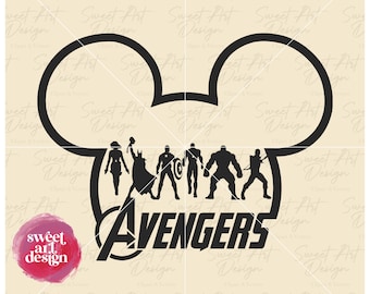All Avengers Heroes SVG, Thor Ironman Captain America SVG, Customize Gift Svg, Vinyl Cut File, Svg, Pdf, Jpg, Png, Ai Printable Design Files