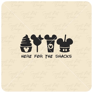 I'm Here For The Snacks SVG, Mouse SVG, Family Trip SVG, Customize Gift Svg, Vinyl Cut File, Svg, Pdf, Jpg, Png, Ai Printable Design Files