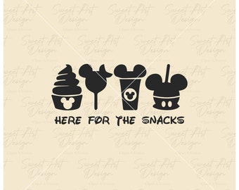 I'm Here For The Snacks SVG, Mouse SVG, Family Trip SVG, Customize Gift Svg, Vinyl Cut File, Svg, Pdf, Jpg, Png, Ai Printable Design Files