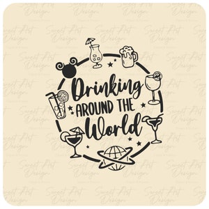 Drinking Around The World SVG,Mouse SVG, Castle, Trip SVG, Customize Gift Svg, Vinyl Cut File, Svg, Pdf, Jpg, Png, Ai Printable Design Files