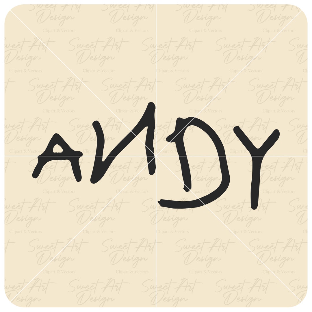 Andy Text Font Letters SVG, Toy Story SVG, Andy Woody Buzz Lightyear