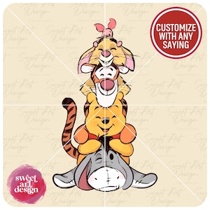 Winnie de Poeh met vrienden SVG, Winnie de Pooh PNG, Svg-bestanden knippen, afdrukbare bestanden
