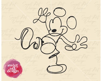 Mickeyy Mouse With Lines SVG, Mouse SVG, Family Trip SVG, Customize Gift Svg, Vinyl Cut File, Svg, Pdf, Jpg, Png, Ai Printable Design File