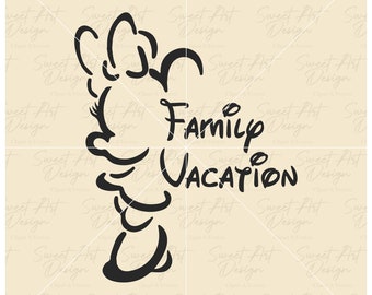 Family Vacation Minnie Version SVG, Castle Park Mouse SVG, Trip SVG, Customize Gift Svg, Vinyl Cut File Svg, Pdf, Png, Printable Design File