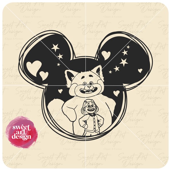 Turning Red Mouse Ears SVG, Mei Lee Red Panda SVG, Family Trip SVG, Customize Gift Svg, Vinyl Cut File, Svg, Pdf, Png, Ai Design File