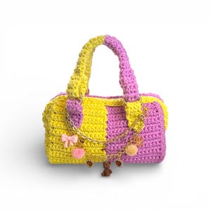 Patrón PDF del bolso mini inspirado en Rowan de Coach a crochet