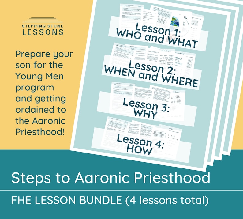 4 Lessons, Priesthood Family Home Evening Lesson Bundle Preparing for