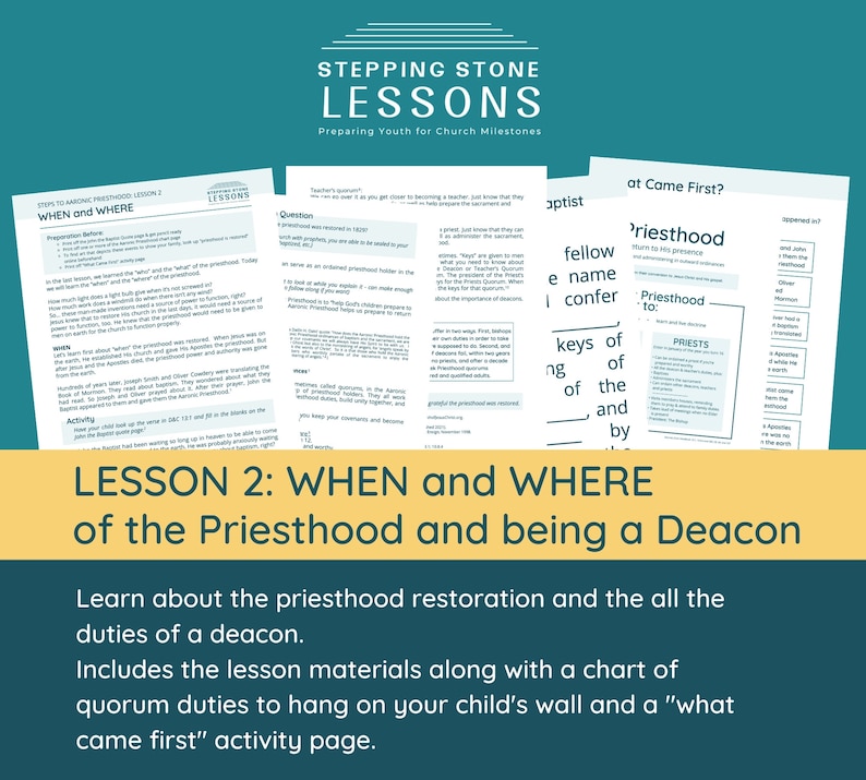 4 Lessons, Priesthood Family Home Evening Lesson Bundle Preparing for