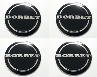 Borbet Black/Chrome car wheel center symbols
