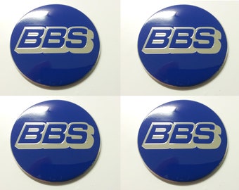 BBS Blue&Chrome car wheel center symbols