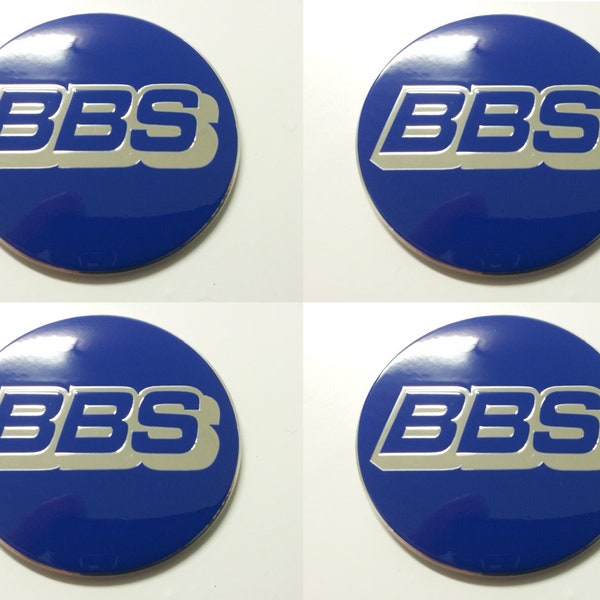 BBS Blue&Chrome car wheel center symbols