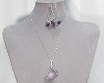 Amethyst Necklace and Earring Set