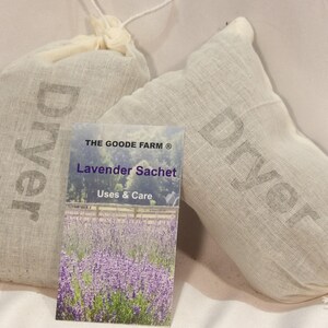 Lavender Dryer Sachets Twin Pack